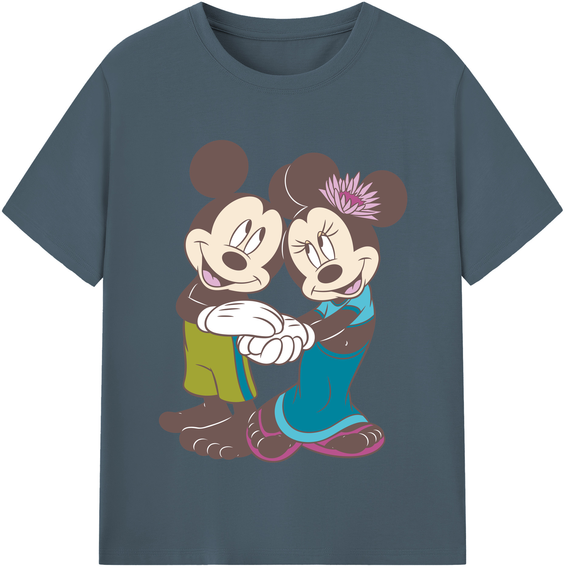 （画像用） ミッキーマウス Mickey Mouse 綿100％半袖Tシャツ（フロントプリント）
